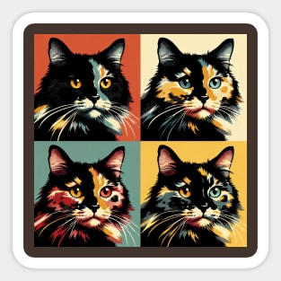 Tortoiseshell Pop Art - Cat Lovers Sticker